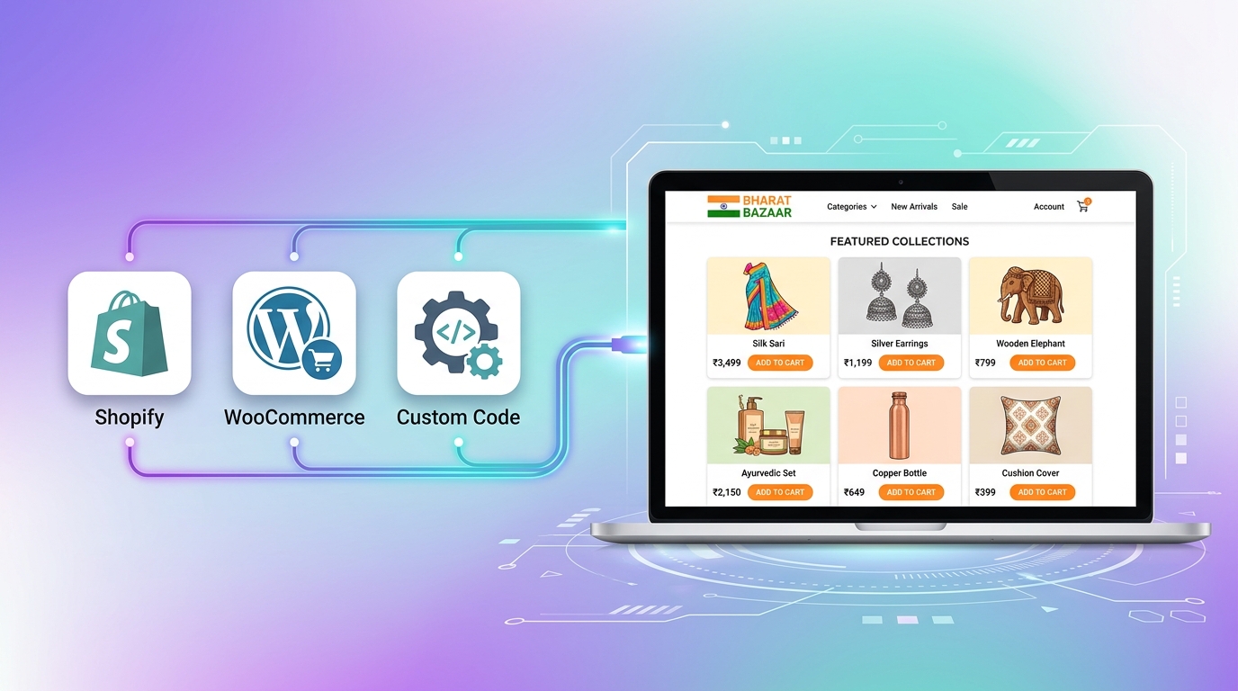 Best Ecommerce Platform for India 2026 (Shopify vs Custom vs WooCommerce)